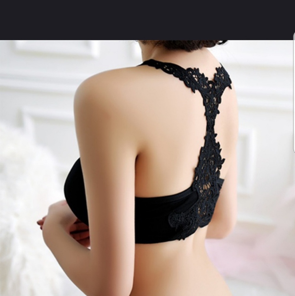WOMENS LACE BRALETTE SPORTS BRA - Picture 5 of 6